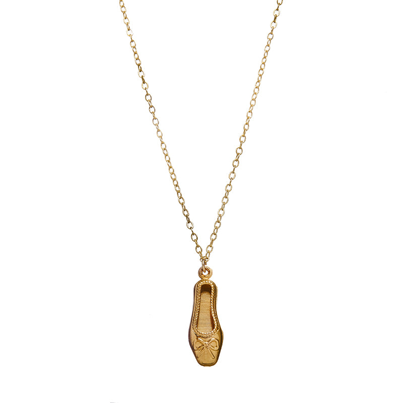 Ballet Slipper Charm Necklace image 1