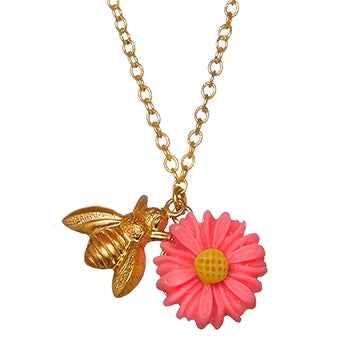 Bee & Flower Necklace image 0