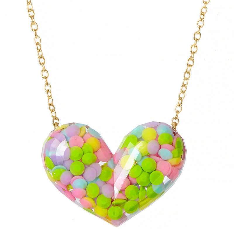 Dotty Heart Necklace - Multi image 0