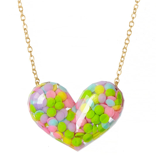 Dotty Heart Necklace - Multi image 0