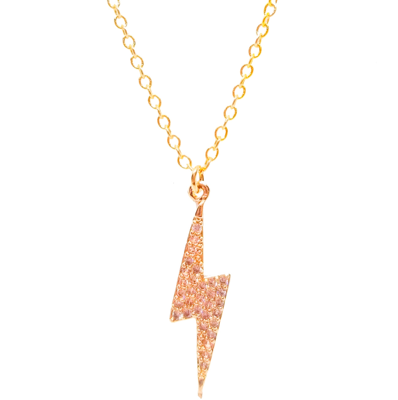 Pave Lightning Bolt Necklace image 0