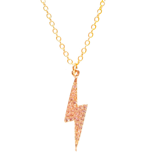 Pave Lightning Bolt Necklace image 0