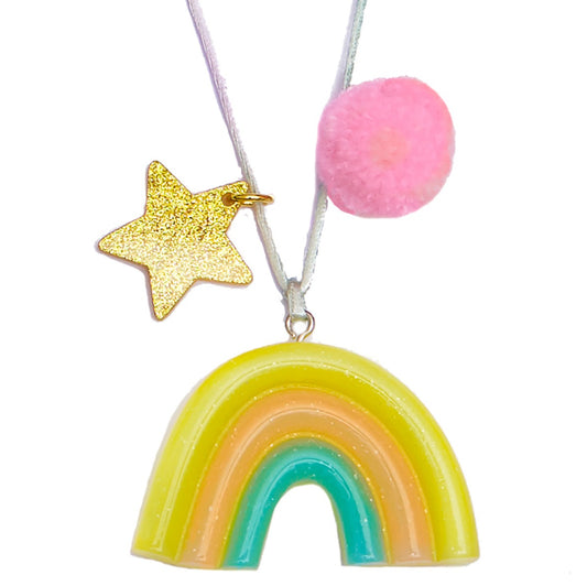 Lavender Sunshine Pom Pom Necklace image 1