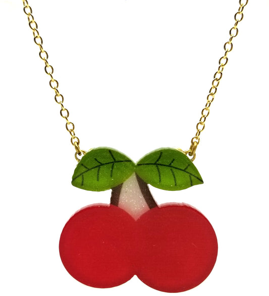 Sparkly Cherry Necklace image 0