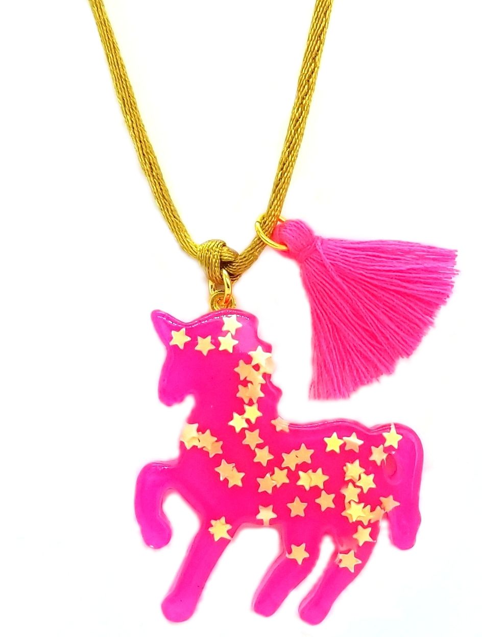 Rainbow Sparkly Unicorn Pendant image 1