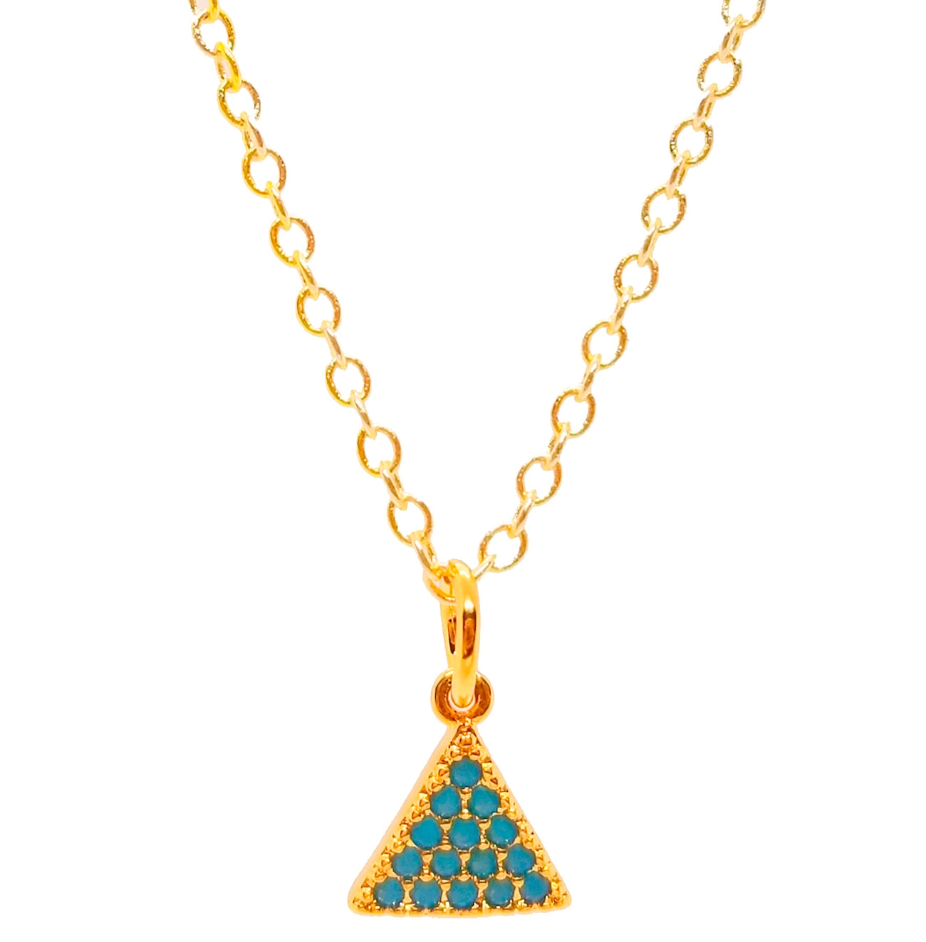 Pave Triangle Necklace image 0