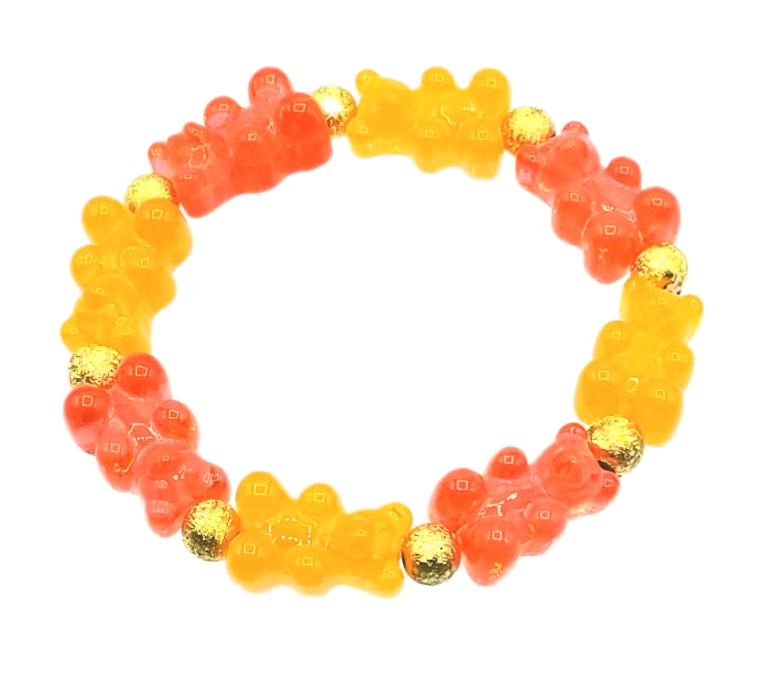 Stretch Gummy Bear Bracelet--Blue and Purple 2 Tone image 1