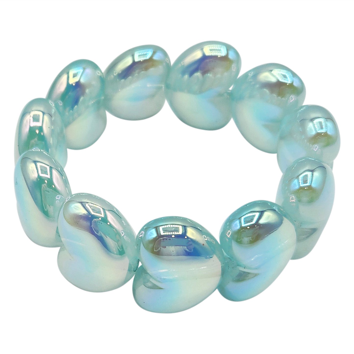 NEW!! Chunky Heart Bracelets--available in 3 colors (BR-CHHRT-LP/AQ/LV)