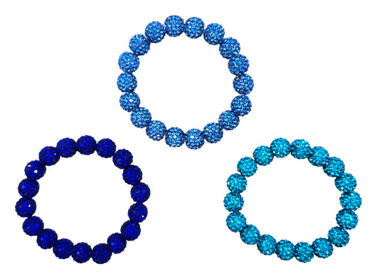 NEW!!  Holiday Pave Rhinestone Bracelets - Hanukkah Colors (BR-PAVE-ASST)