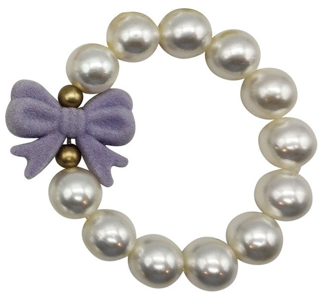 Flocky Bow Pearl Bracelets (BR-PEARL-BOW-ASST)