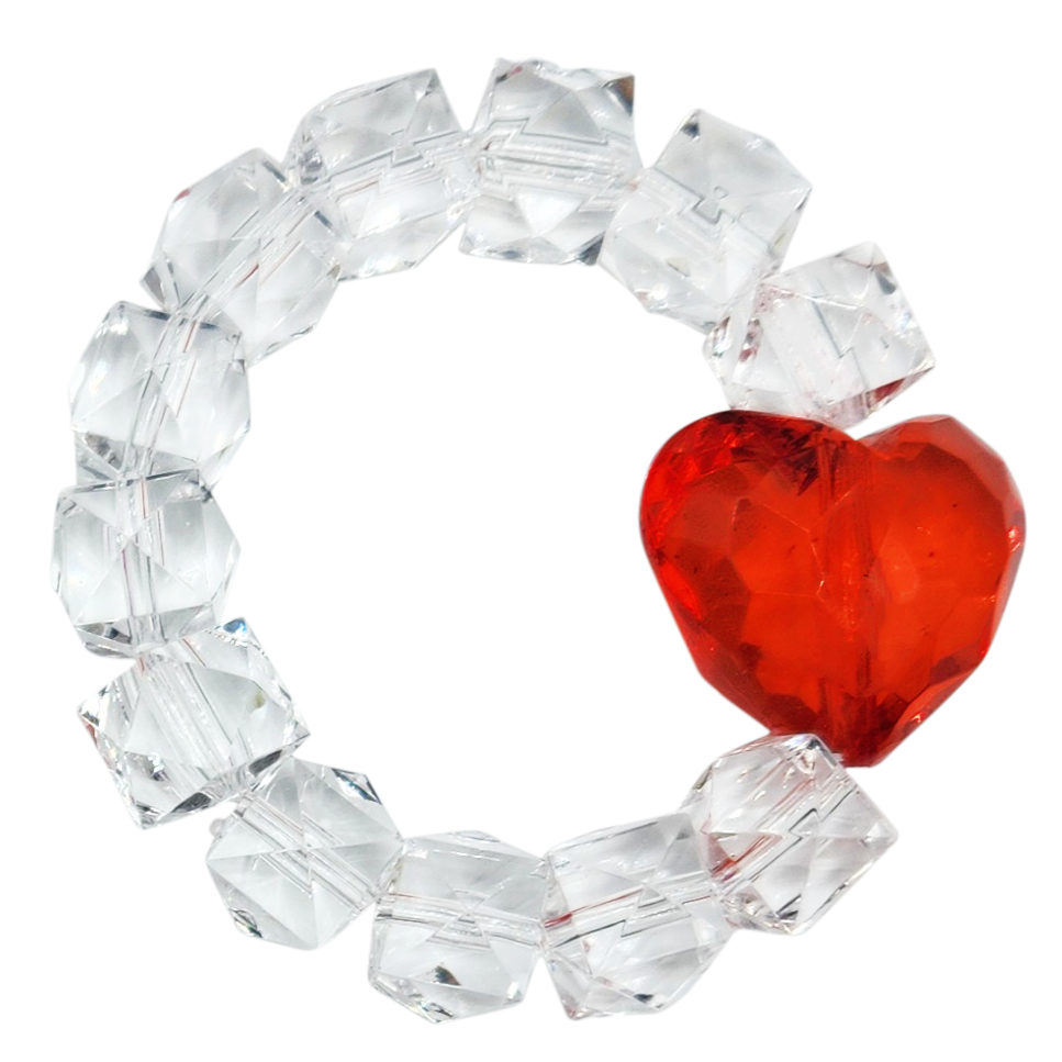 Christmas Rock Candy Bracelets - Hearts (BR-ROCK-XHRT)