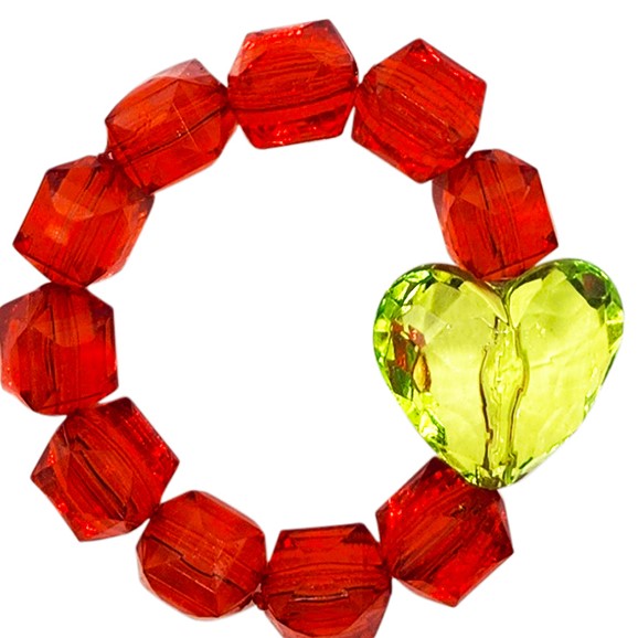 Christmas Rock Candy Bracelets - Hearts (BR-ROCK-XHRT)