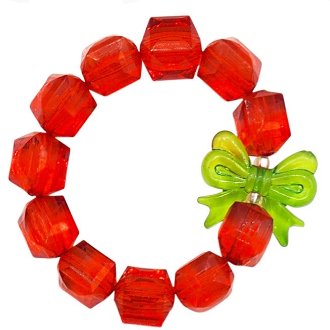 Christmas Rock Candy Bracelets - Bows (BR-ROCK-XBOW)