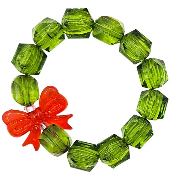 Christmas Rock Candy Bracelets - Bows (BR-ROCK-XBOW)