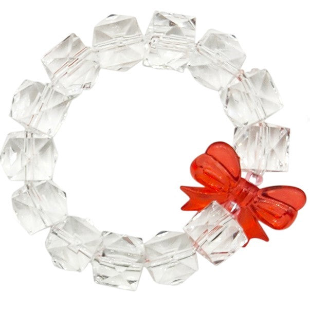 Christmas Rock Candy Bracelets - Bows (BR-ROCK-XBOW)