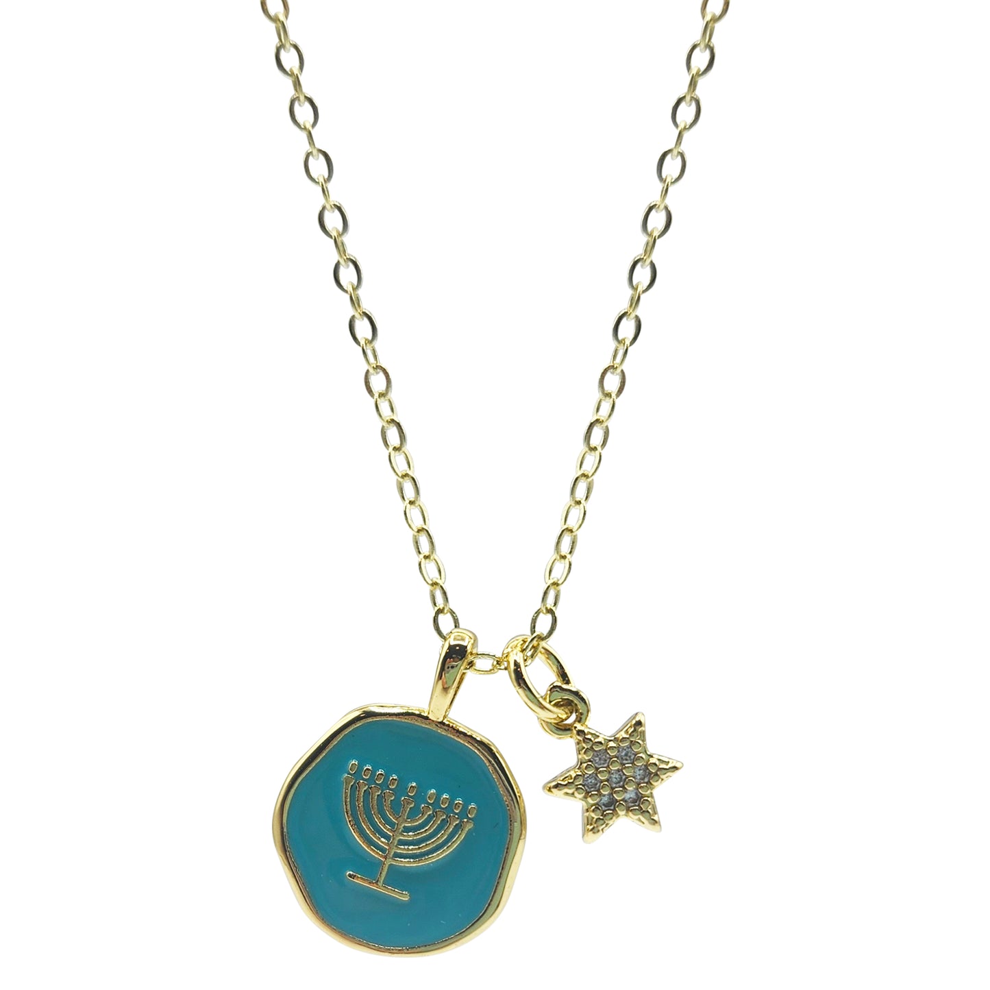NEW FOR THE HOLIDAYS!! Menorah and Star Necklace