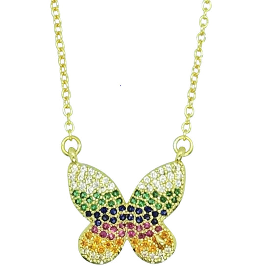 Pave Butterfly Necklace (NK-PAVE-BFLY)