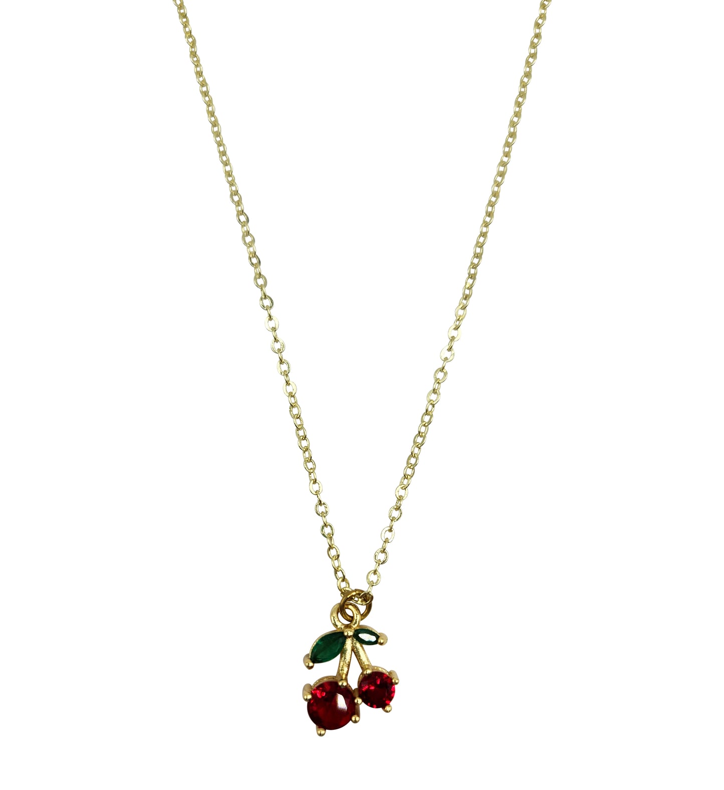 NEW!! Rhinestone Cherry Necklace (NK-PAVE-CHRRY)