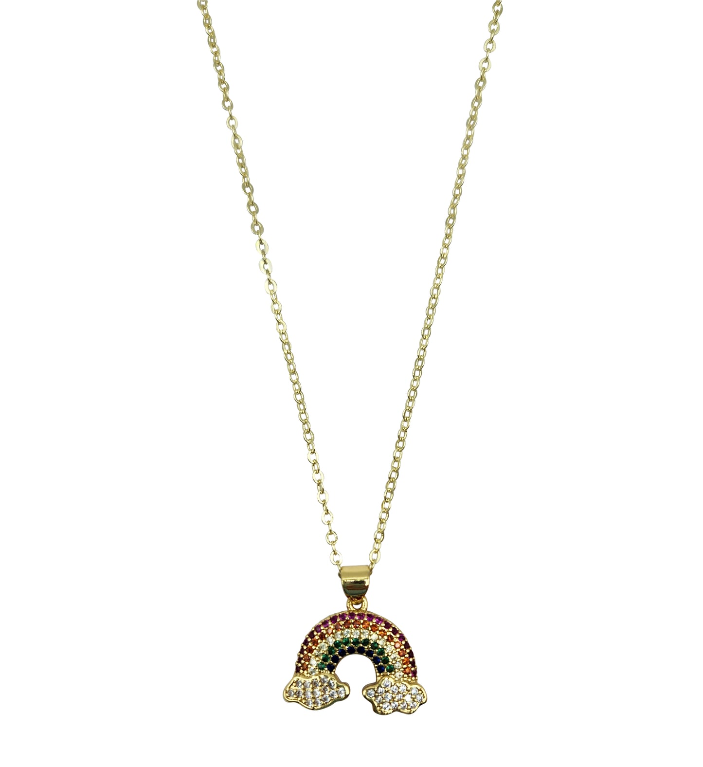 Pave Rainbow Necklace (NK-PAVE-RNBW)