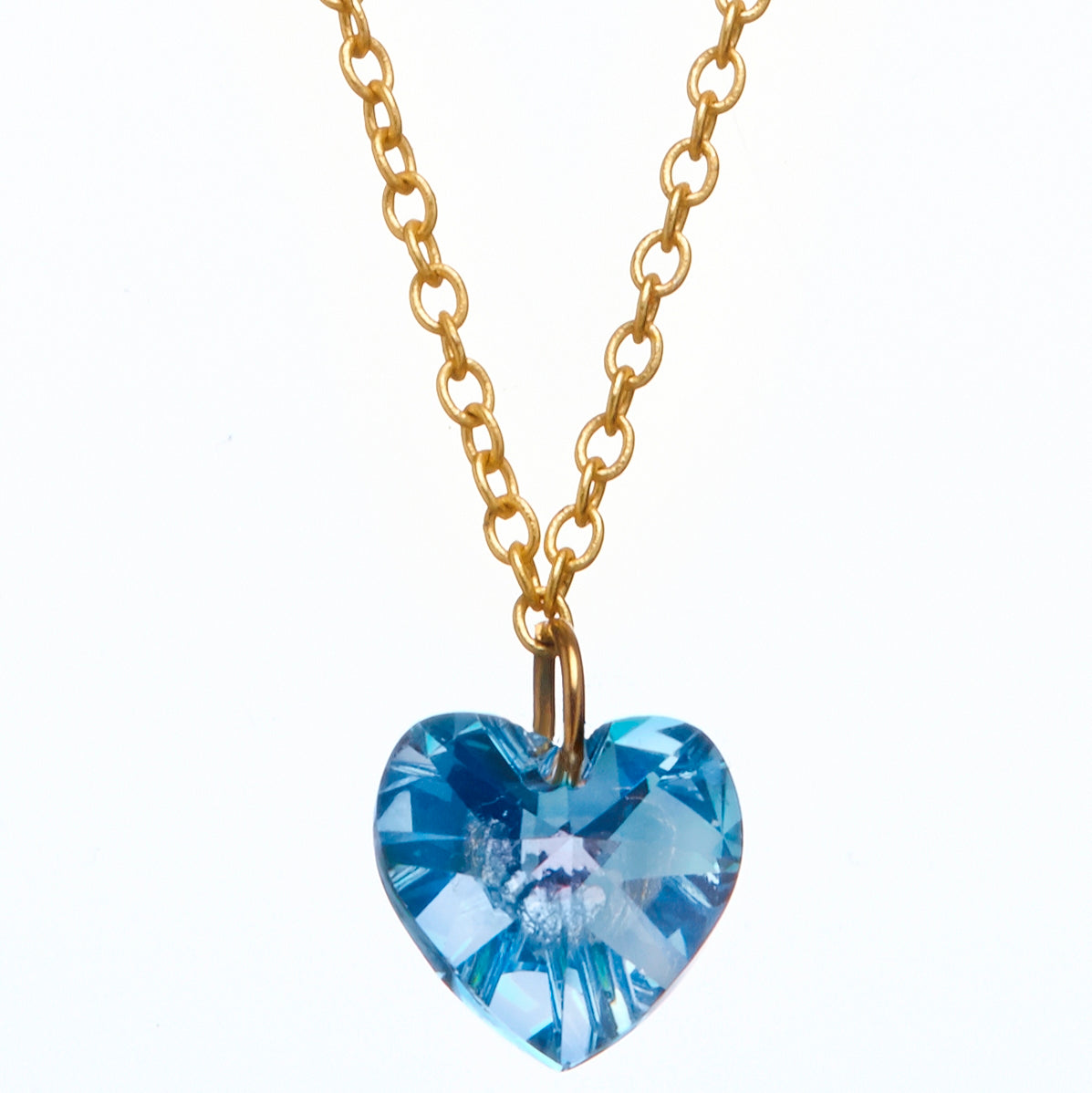 Crystal Heart Necklace (NK-SWAR-ASST) 7 colors