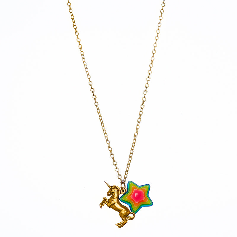 Unicorn and Star Necklace image 1