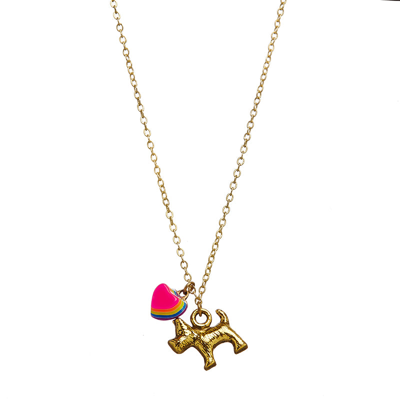 Dog and Heart Necklace image 1