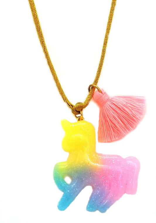 Rainbow Sparkly Unicorn Pendant image 0