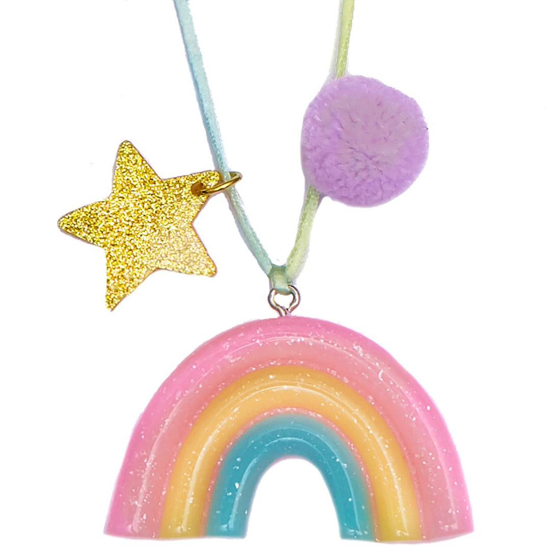 Lavender Sunshine Pom Pom Necklace image 0