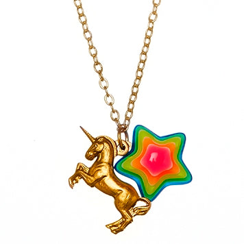 Unicorn and Star Necklace image 0
