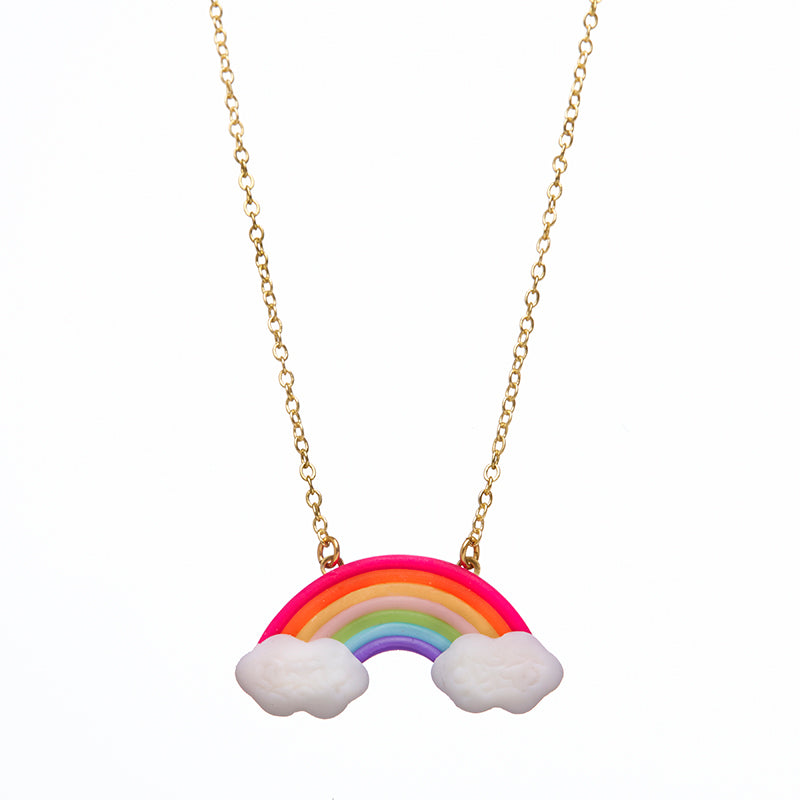 Rainbow and Cloud Necklace image 1
