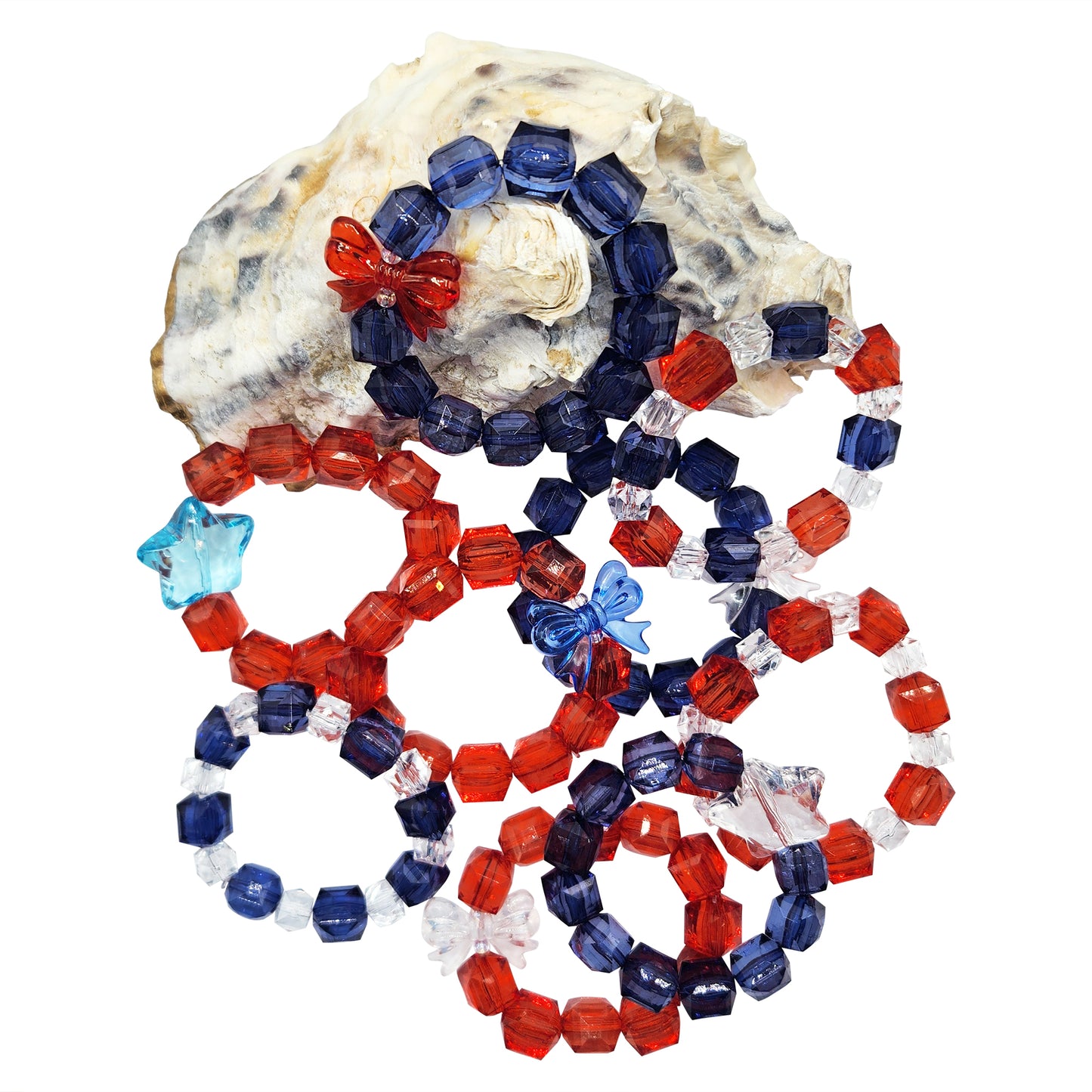 NEW!!  Rock Candy Bracelets-July 4th Collection (BR-ROCK-4TH)