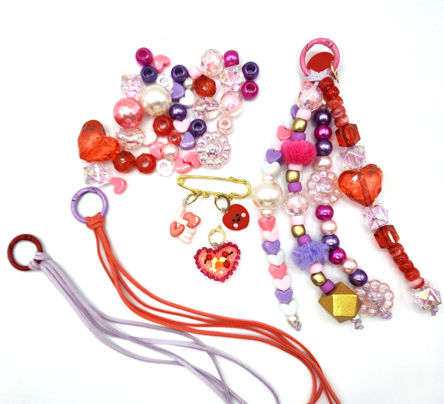 NEW!! DIY Bag Charm Kit--LOVE & HEARTS (BC-LOVE-DIY)