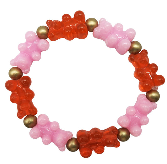 NEW!!  Gummy Bear Bracelet--Valentine's Day (BR-RBNW-RDLP)