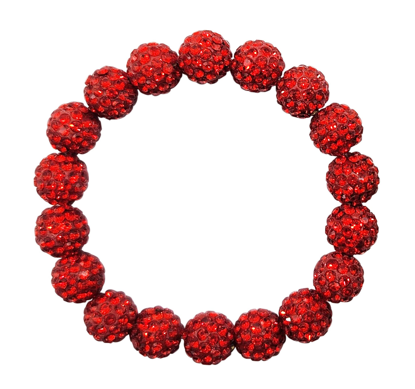 NEW FOR CHRISTMAS!!  Pave Rhinestone Bracelets - Red & Gold (BR-PAVE-XMAS-ASST)