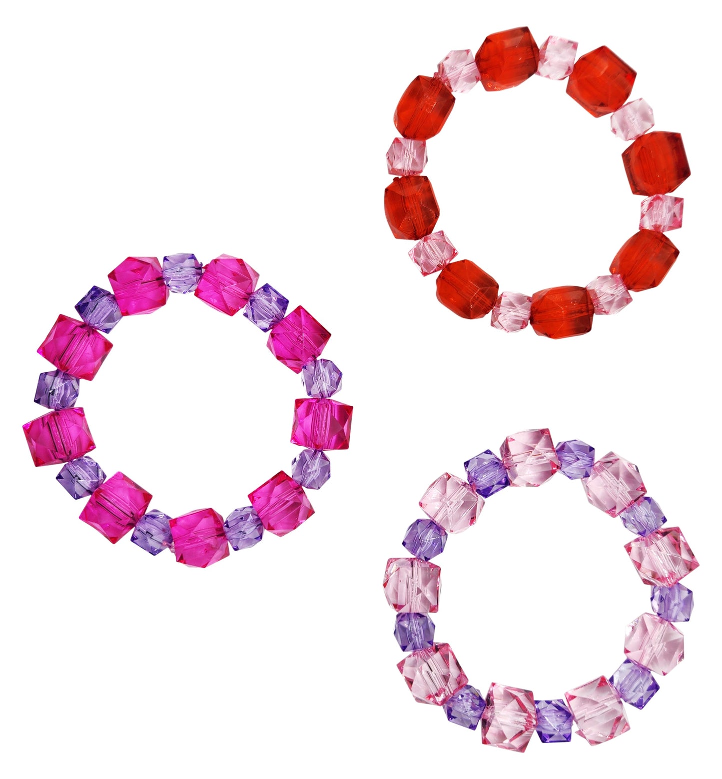 Valentine's Day Rock Candy Bracelets - 2 Tones Colors (BR-ROCK-VAL2T)