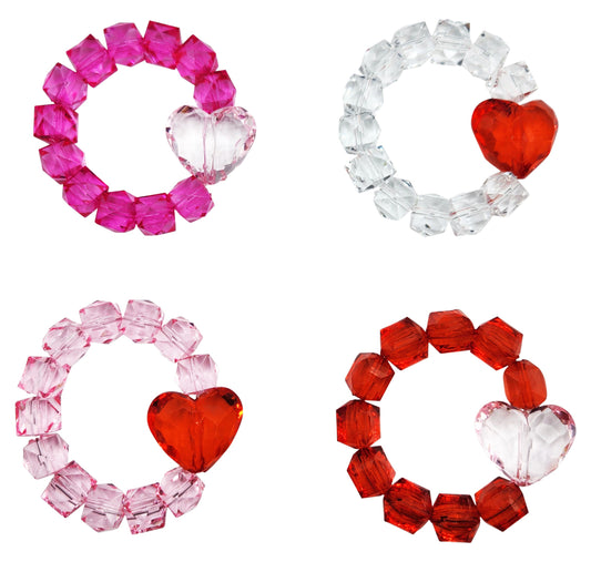 Valentine's Day Rock Candy Bracelets - Hearts (BR-ROCK-VALH)