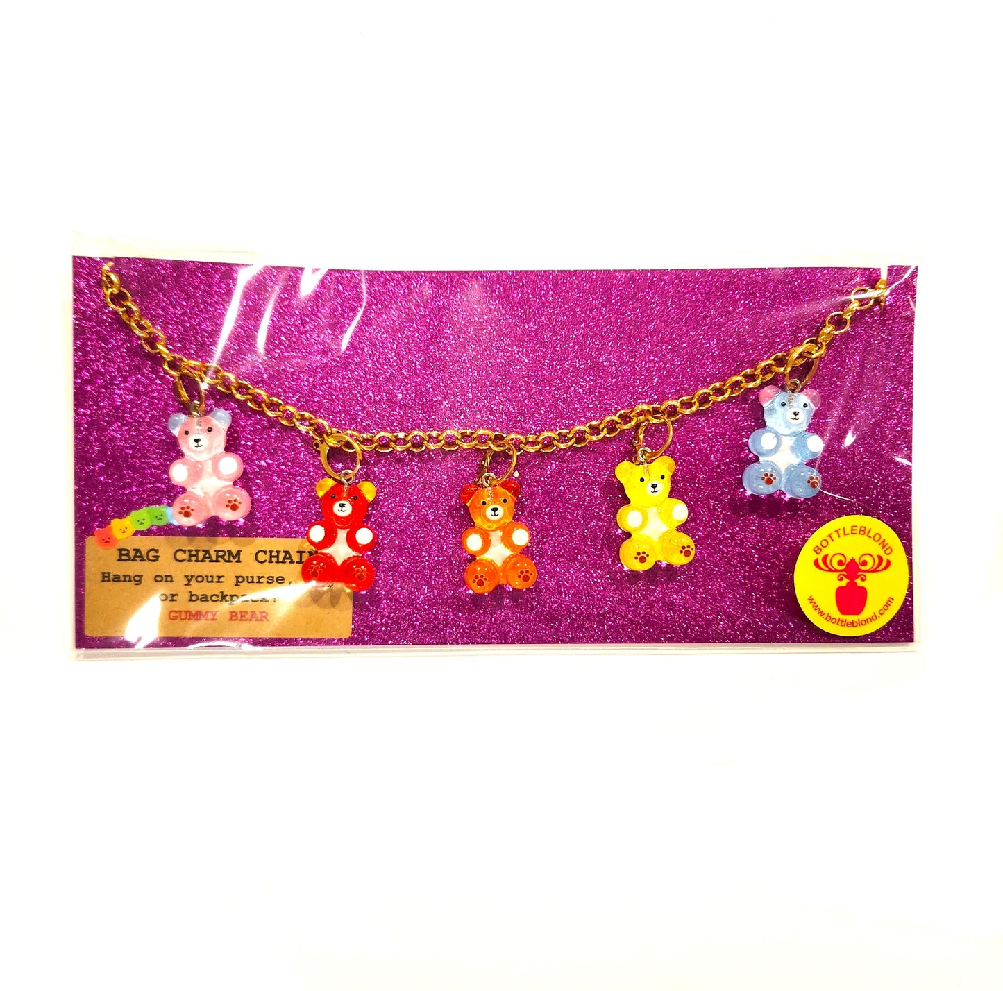 NEW!!  Bag Charm Chain--GUMMY BEARS (CC-BEAR)