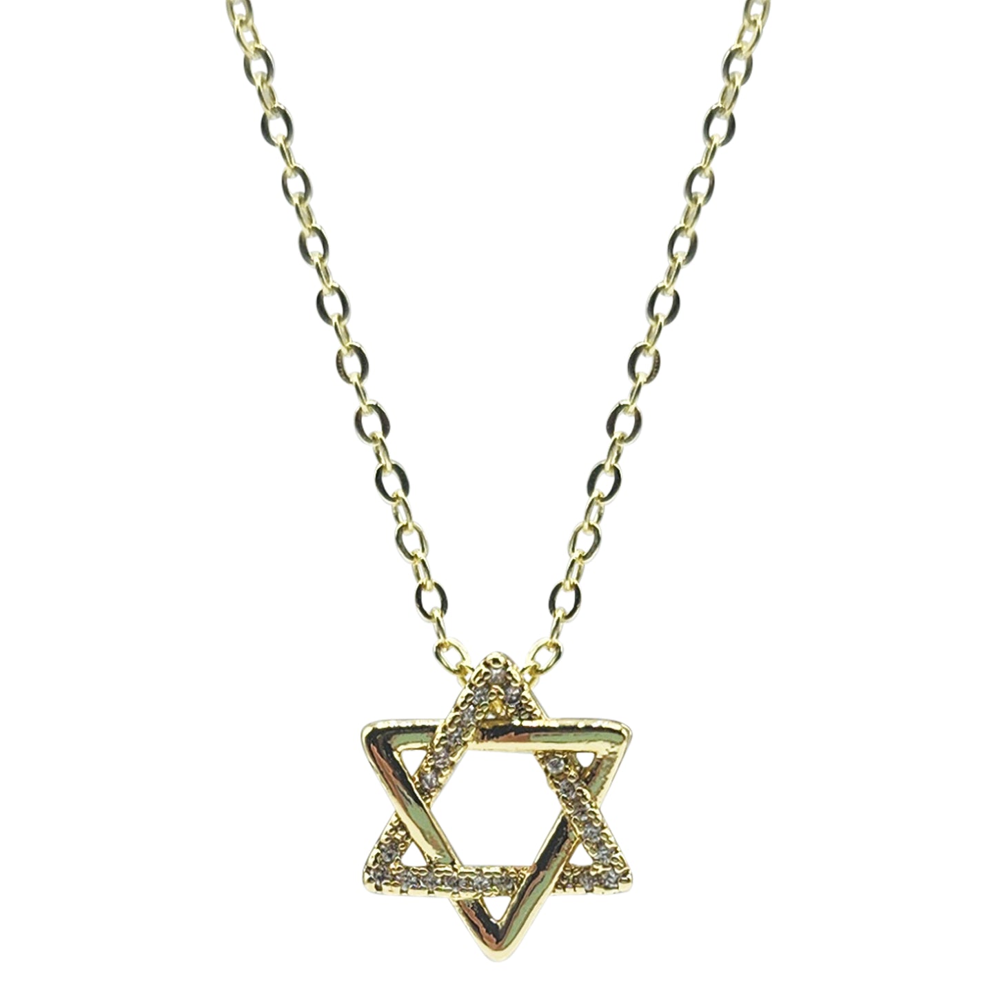 NEW FOR THE HOLIDAYS!!  Sliding pave Star of David Necklace