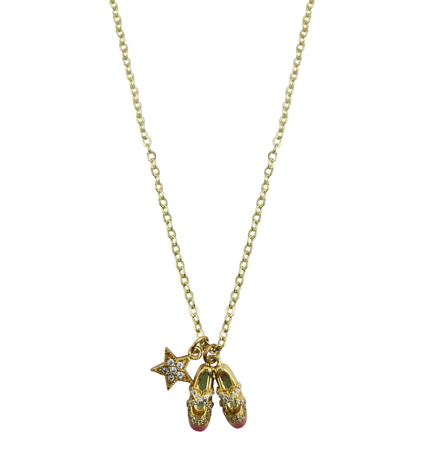 NEW!!  Pave Ballet Slippers Necklace (NK-PAVE-BALL)