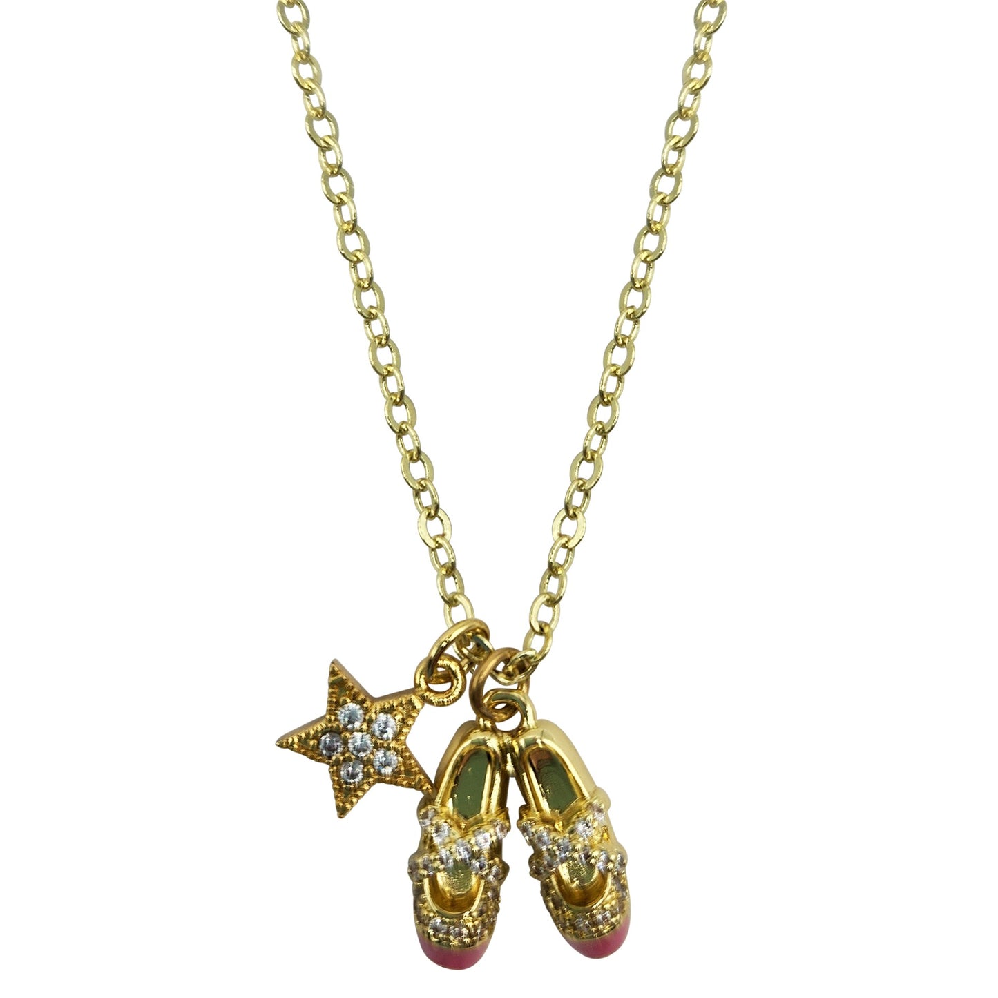 NEW!!  Pave Ballet Slippers Necklace (NK-PAVE-BALL)