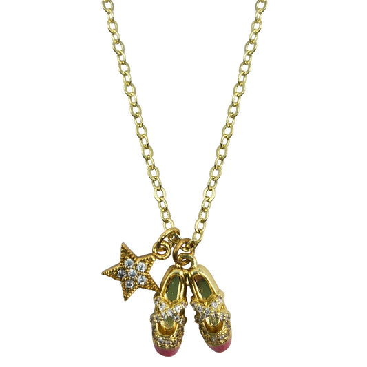 NEW!!  Pave Ballet Slippers Necklace (NK-PAVE-BALL)