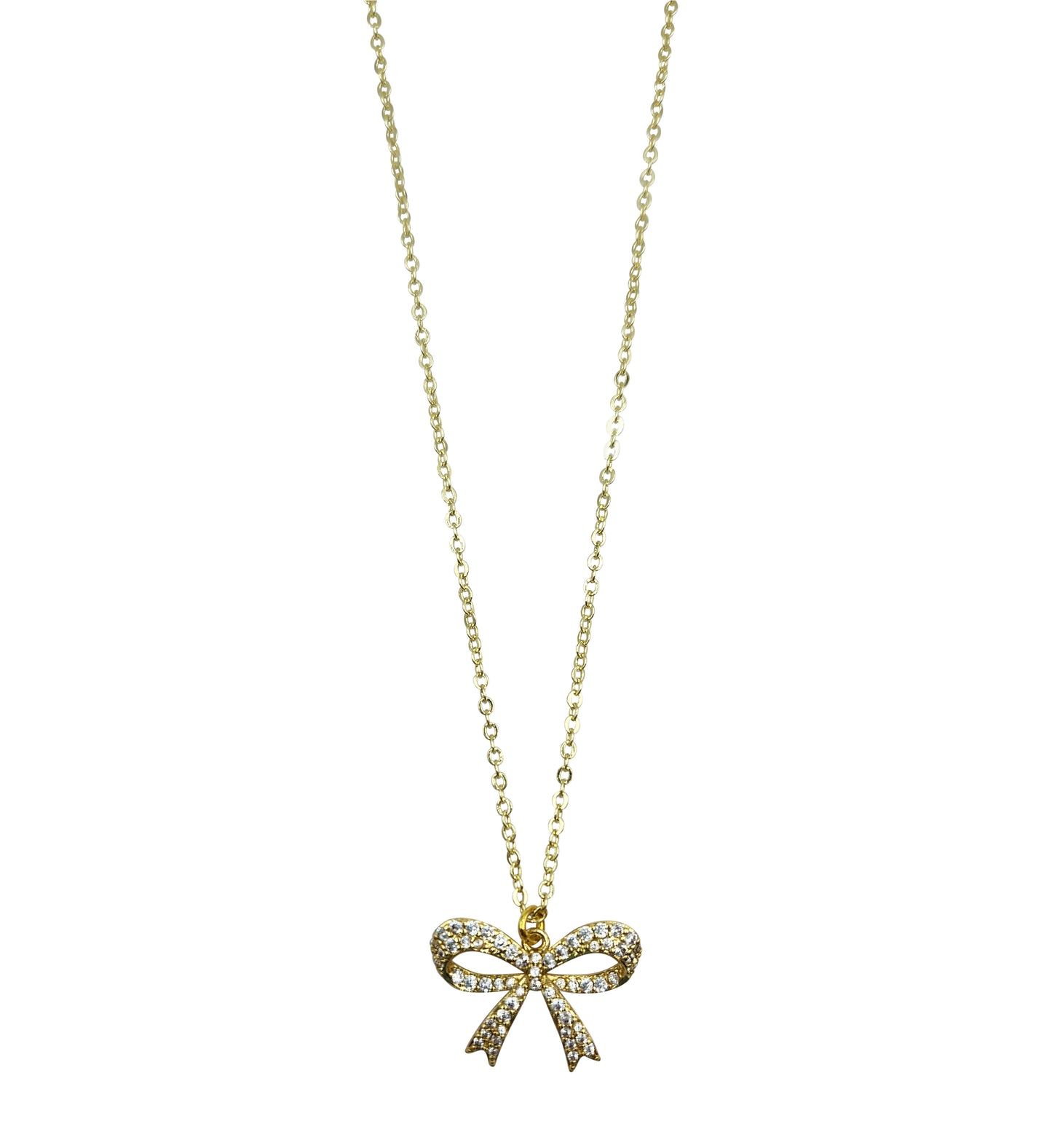 NEW!!  PAVE Bow Necklace (NK-PAVE-BOW)
