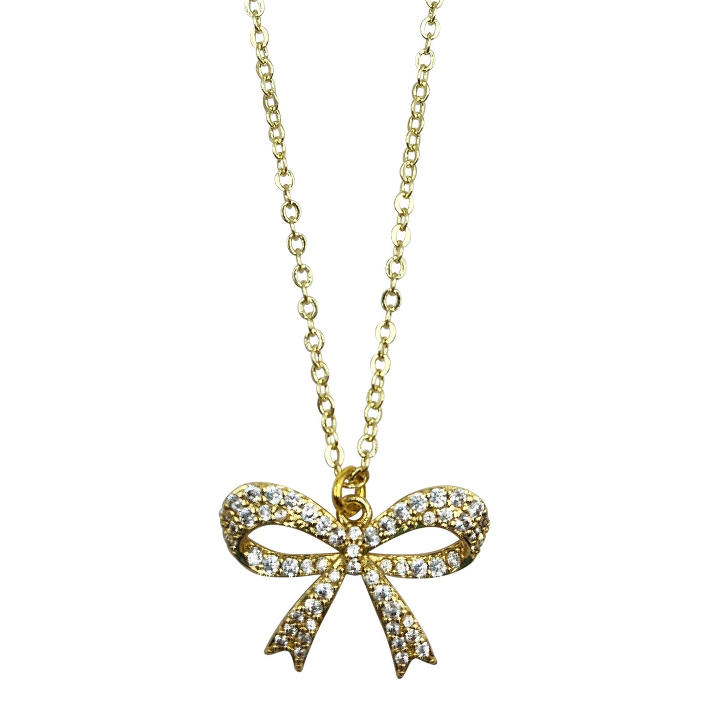 NEW!!  PAVE Bow Necklace (NK-PAVE-BOW)