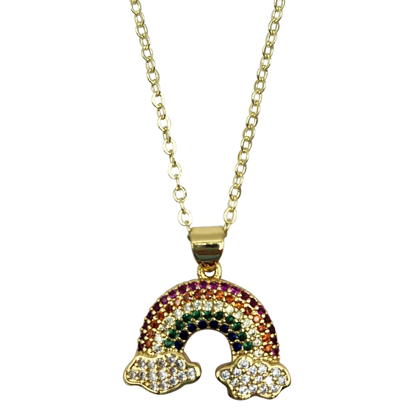 Pave Rainbow Necklace (NK-PAVE-RNBW)