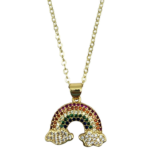 Pave Rainbow Necklace (NK-PAVE-RNBW)