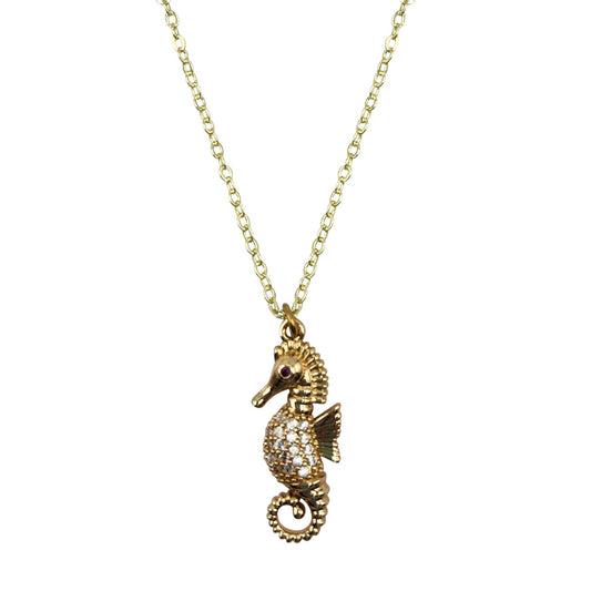 NEW!!  Pave Seahorse Necklace (NK-PAVE-SEA)